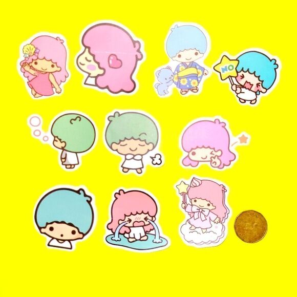 3/$20 Brand New 10x Sanrio Little Twin Stars Waterproof Stickers #1 - Picture 1 of 1